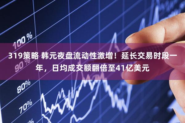 319策略 韩元夜盘流动性激增！延长交易时段一年，日均成交额翻倍至41亿美元